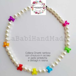 Choker in perle sintetiche