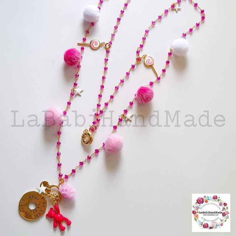 Collana PINK pomponcina